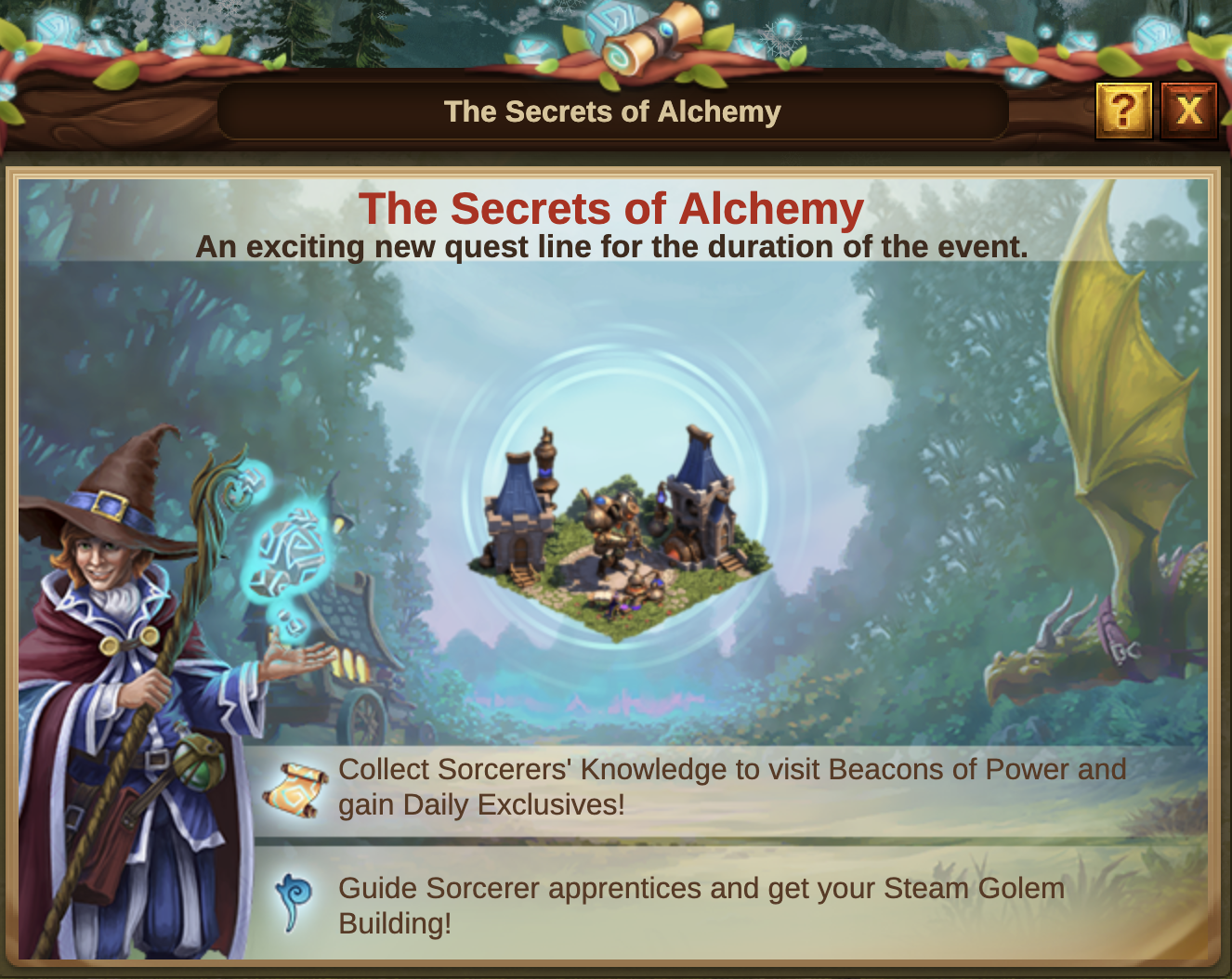 Die Geheimnisse der Alchemie Event 2023 Intro: Bild vom Beta-Server